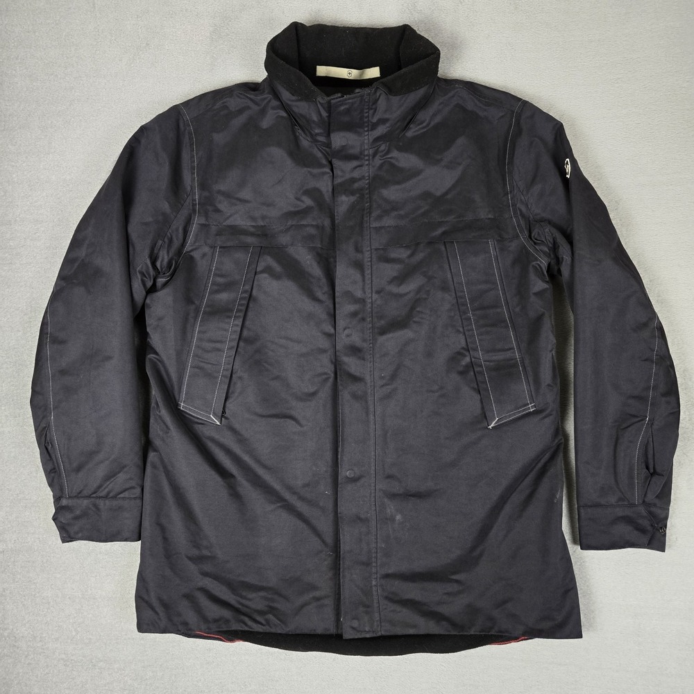 Victorinox Jacket Men's Large Full‎ Zip Heavy Nylon Winter Black Multi Pocket